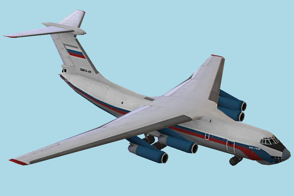 IL-76M Candid Aircraft 3d model