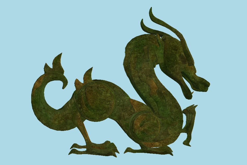 Ancient Dragon Statue 3d model