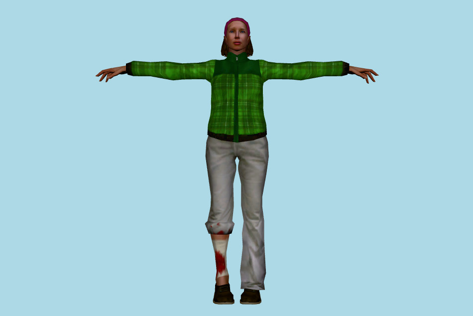 Injured Girl 3d model
