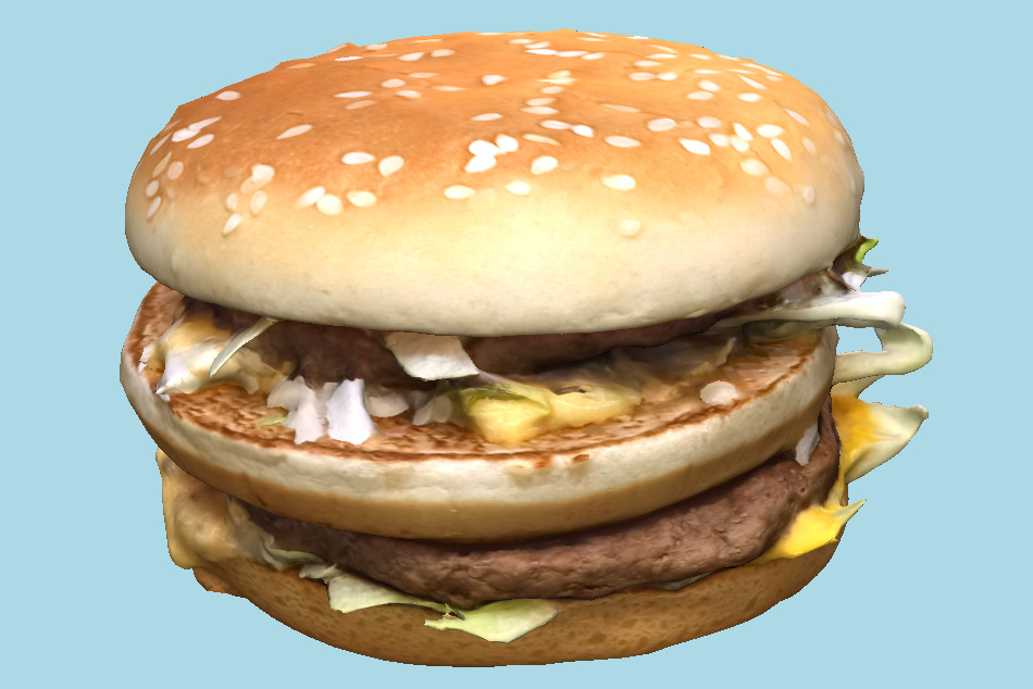 Big Mac Burger Sandwich 3d model