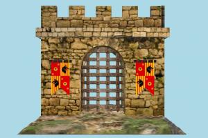 Gate stronghold, gate, castle, tower, build, structure
