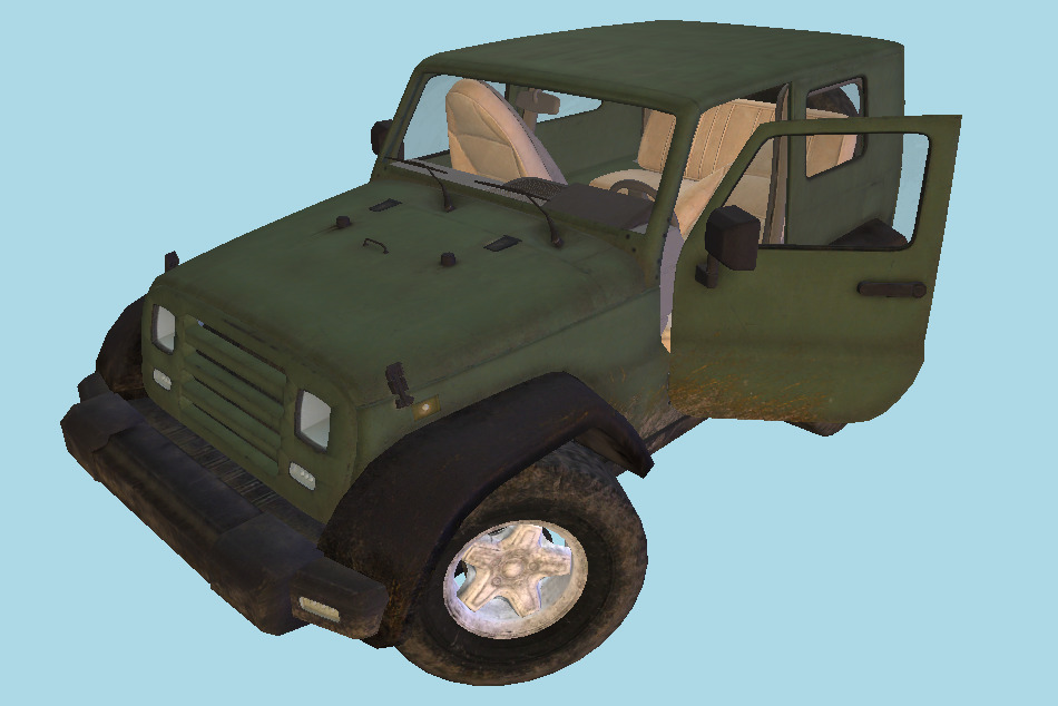 Resident Evil Jeep Car 3d model