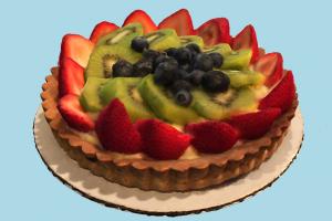 Fruit Tart Cake cake, food, fruits, bakery, tart, scanned