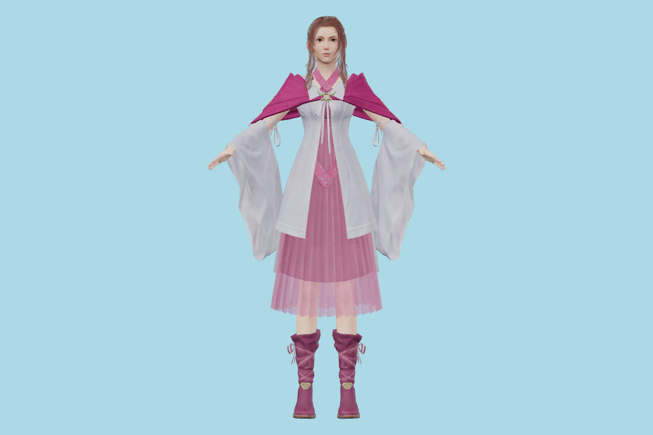 Final Fantasy Ever Crisis - FFVII Aerith (Floral Gown) 3d model