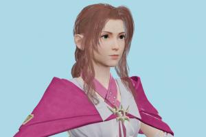 FFVII Aerith Final-Fantasy, ffvii, Aerith, final, fantasy, female, girl, woman, people, xna, characters, animated