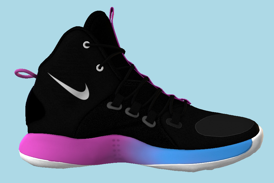 Nike Shoe Hyperdunk X TB Pink 3d model