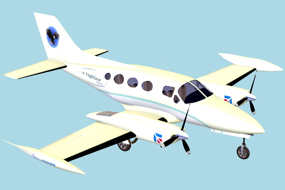 Cessna 421 Golden Eagle Aircraft 3d model