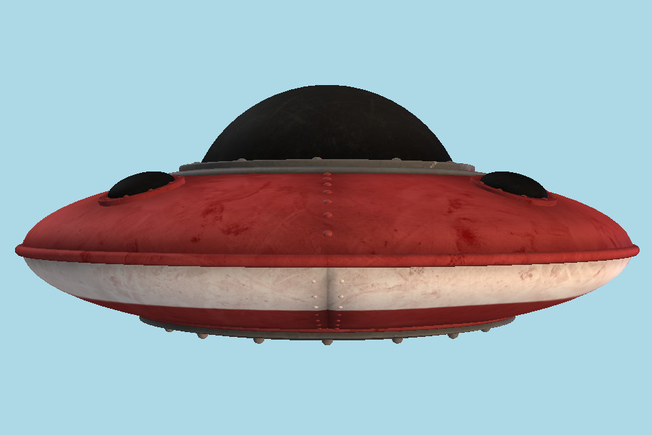 Retro UFO Toy 3d model