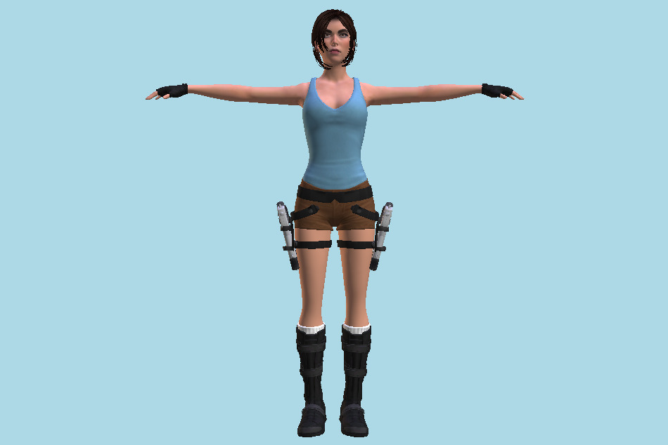 Lara Croft Classic 3d model