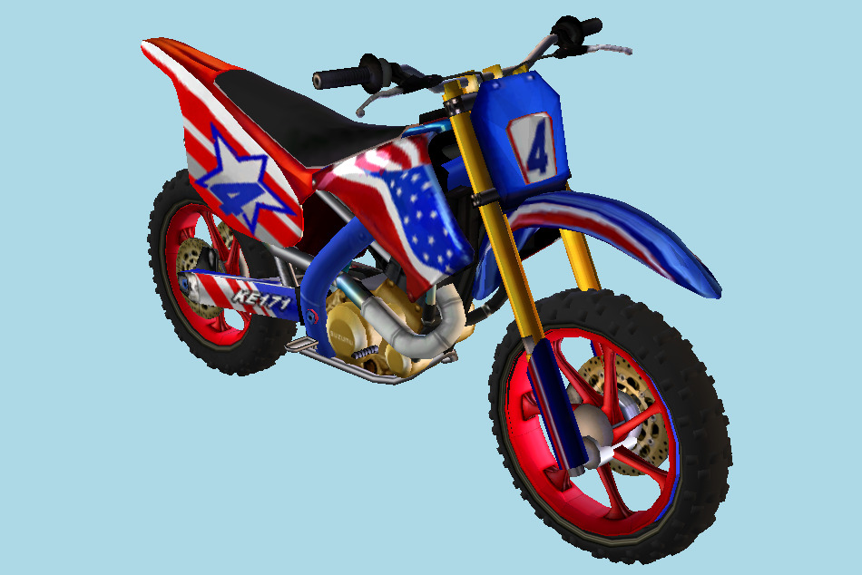Suzumu Bike Motorcross USA 3d model