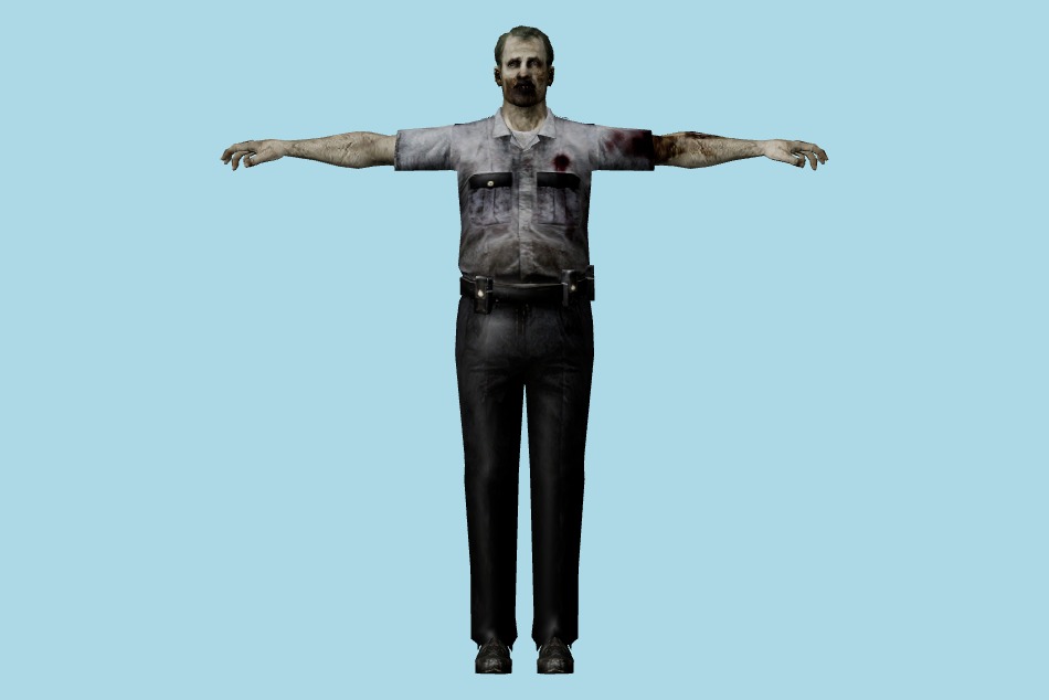 Resident Evil: Chronicles - Police Zombies 3d model