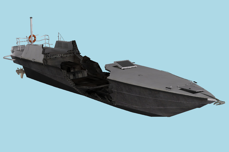 Battlefield 4 - DV15 Military Yacht Wrecked 3d model