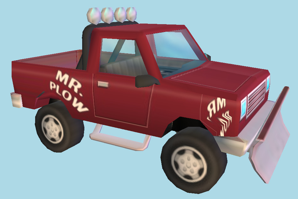 The Simpsons: Hit & Run - Mr. Plow Car 3d model