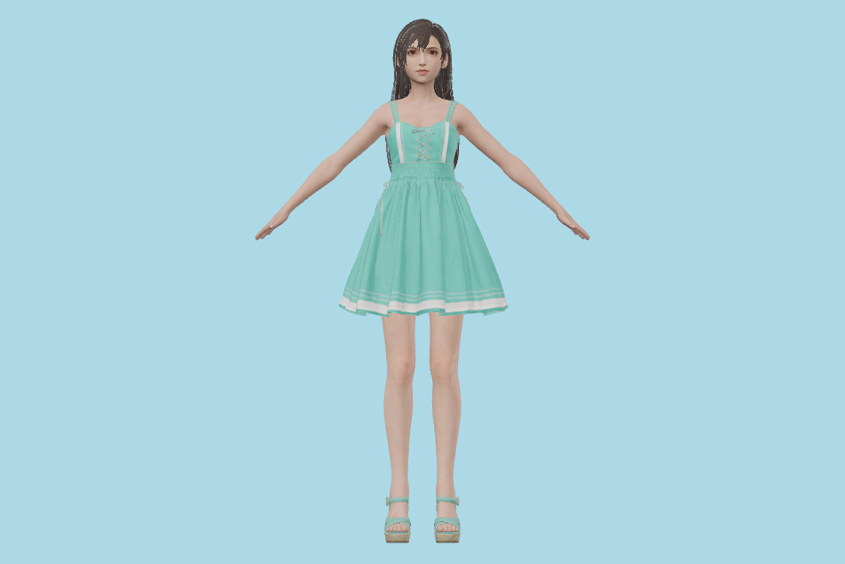 Final Fantasy VII Remake - FFVII Tifa Teen 3d model