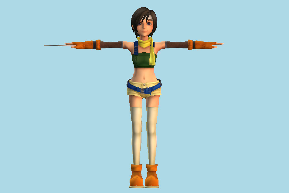 Kingdom Hearts Yuffie Girl 3d model