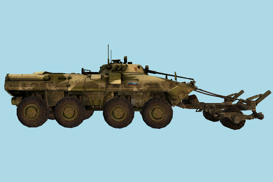 BTR-90 Tank Trail 3d model