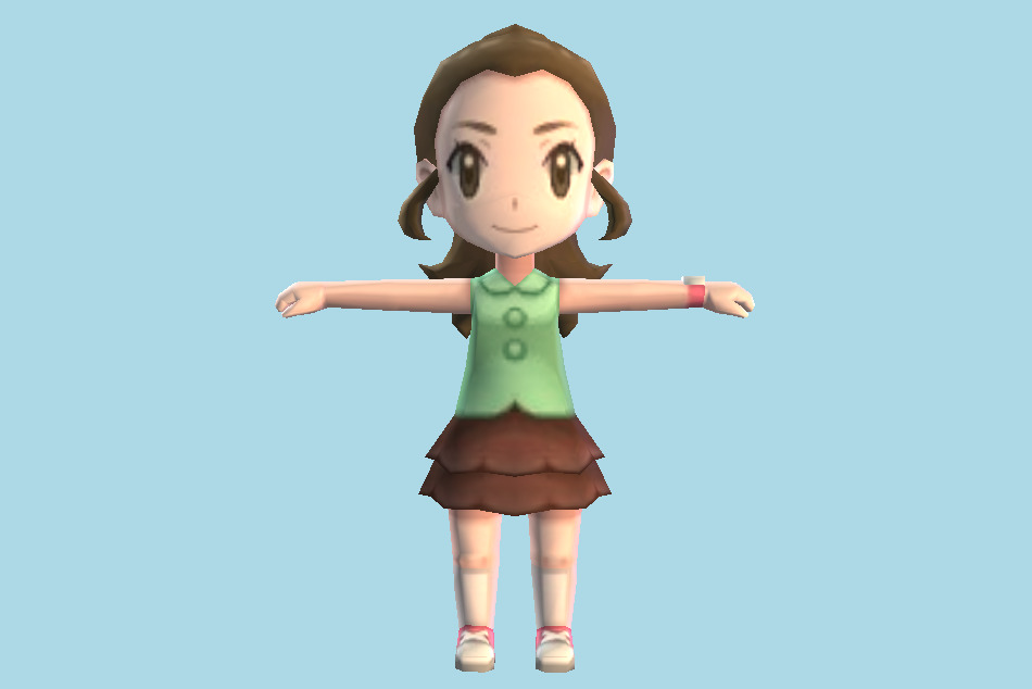 Pokemon Omega Ruby / Alpha Sapphire School Kid Girl 3d model