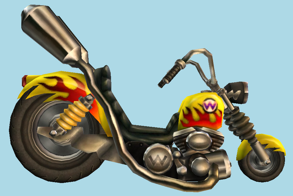 Super Smash Bros - Brawl Wario Bike 3d model