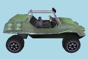 Car junker, jeep, sand-stinger, car, truck, vehicle, carriage, wagon, lowpoly
