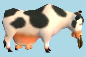 Cow Low-poly Legend-of-Zelda, cow, animal, animals, wild, nature, mammal, ruminant, farm, milk, low-poly, cartoon