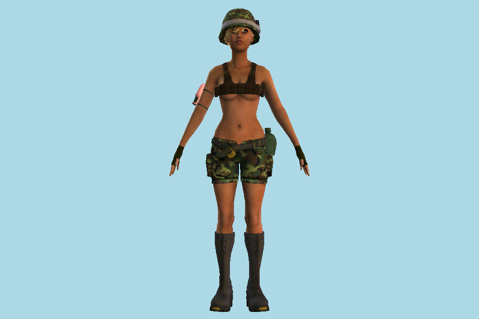Duke Nukem Forever Army Girl 3d model