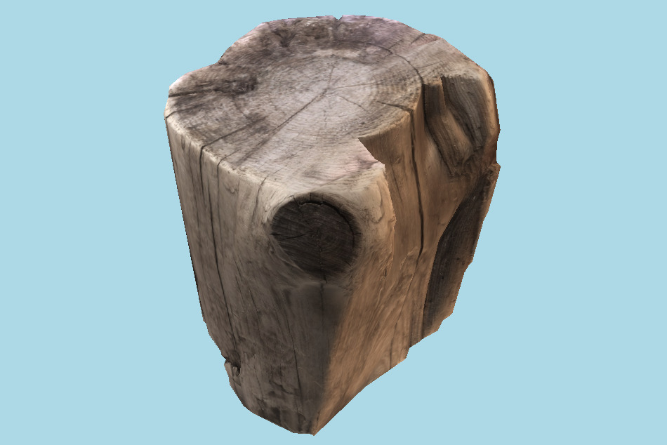 Wooden Stump 3d model
