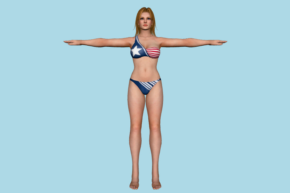 Dead or Alive 5 - Tina Armstrong Zack Island Swimwear 3d model