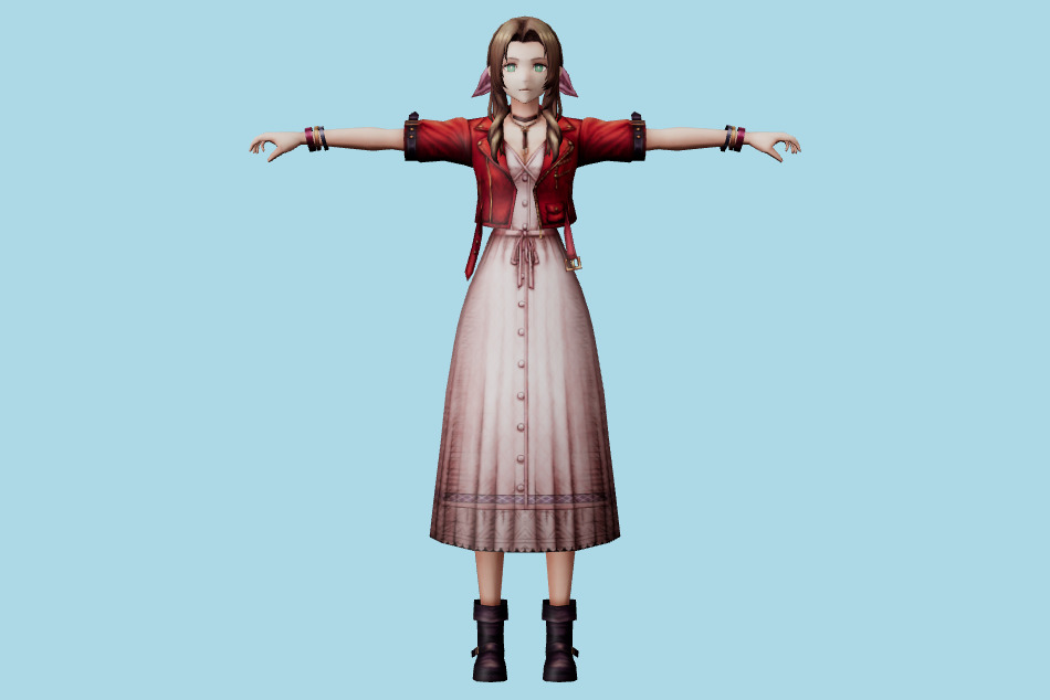 War of the Visions Final Fantasy Brave Exvius - Aerith 3d model