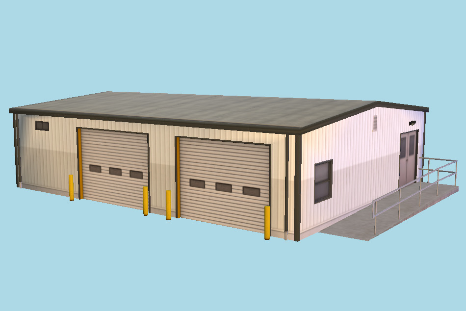 Small Warehouse Garage 3d model