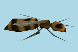 Bee bee, fly, housefly, bugs, insects, lowpoly