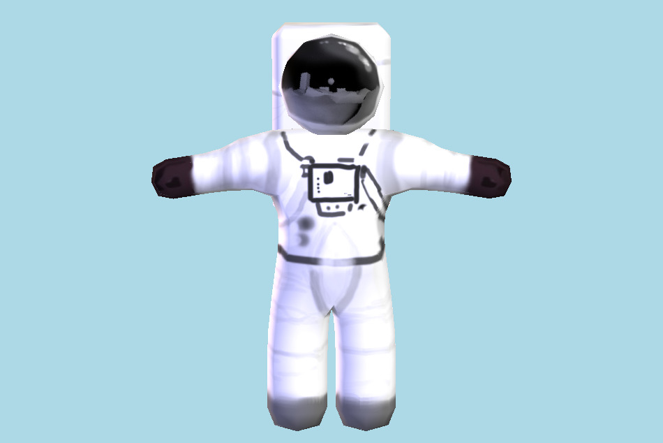 Astronaut Low-poly 3d model
