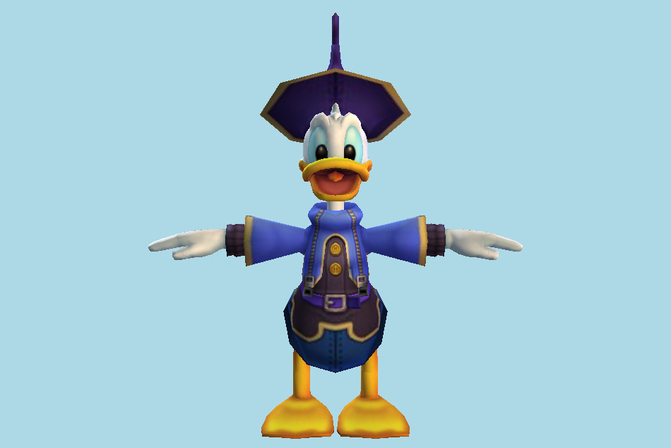 3D Donald Duck Character T-Pose model