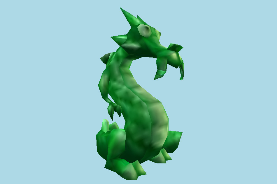 The Sims 2 Jade Dragon Sculpture 3d model