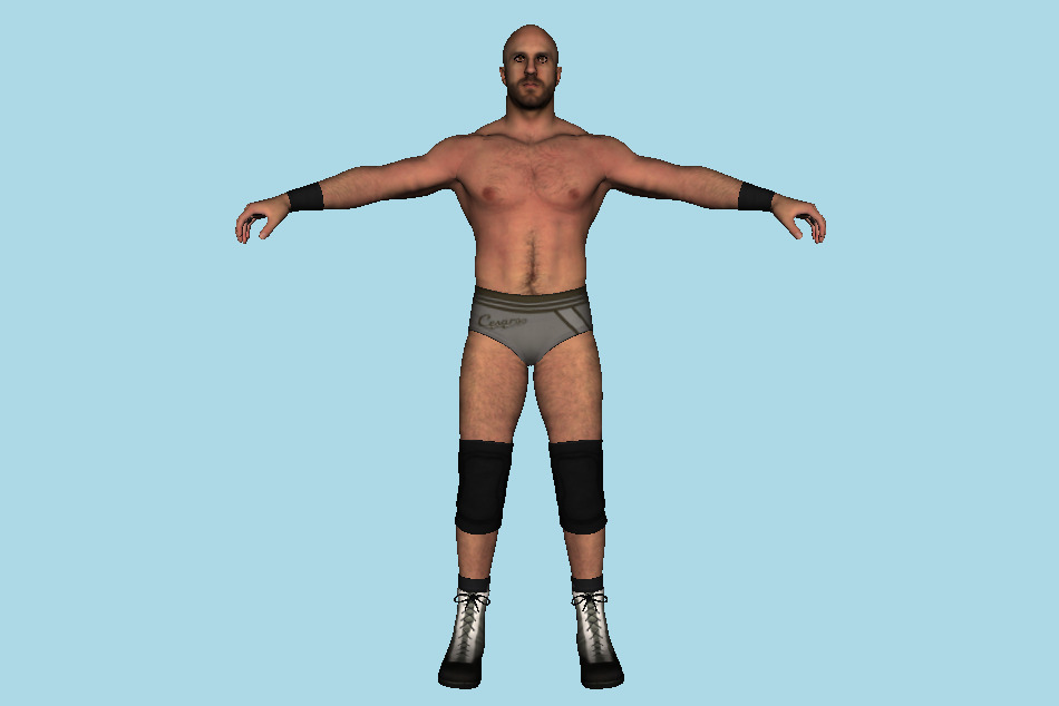 Cesaro WWE 2K17 Man Wrestler Superstar 3d model