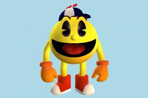 Pac Man Jr. pac-man, pac, man, character, cartoon, toony, toons, toy