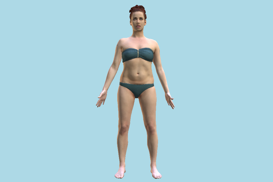 Bikini Beach Woman 3d model