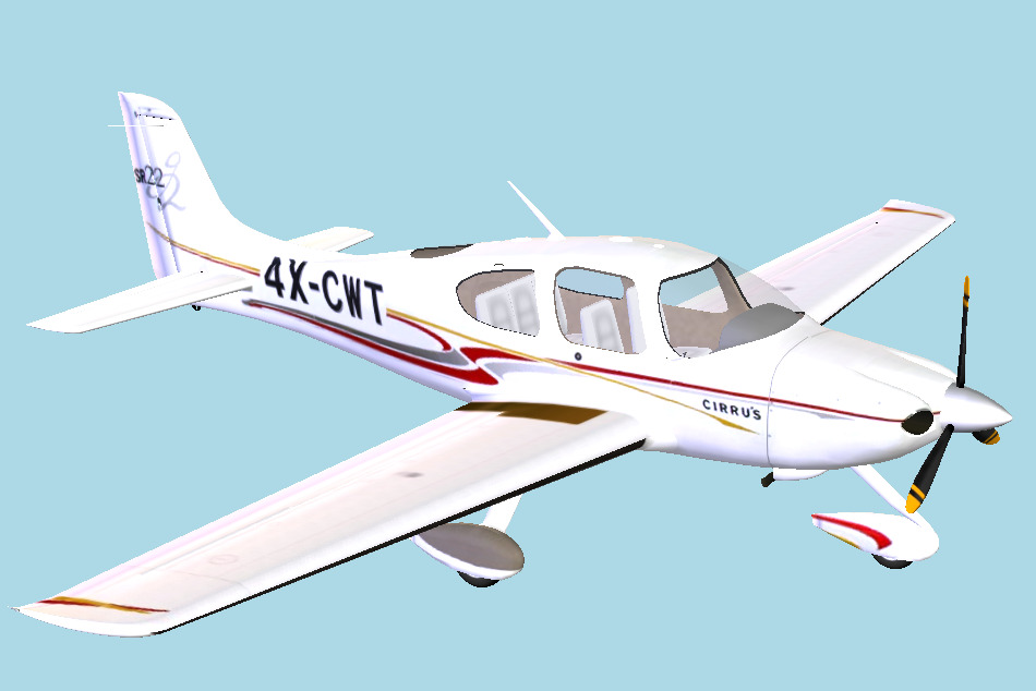 Cirrus SR 22 Airplane 3d model