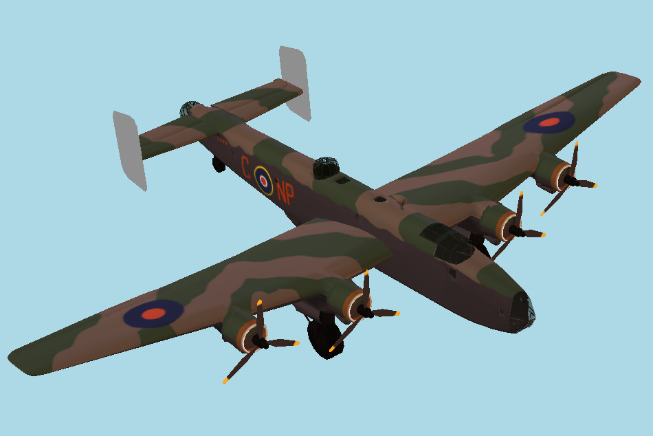 Handley Page Halifax Bomber 3d model