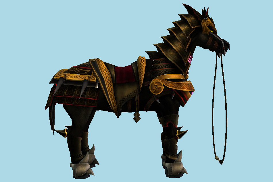 Sonic and the Black Knight King Arthur Horse Animal 3d model
