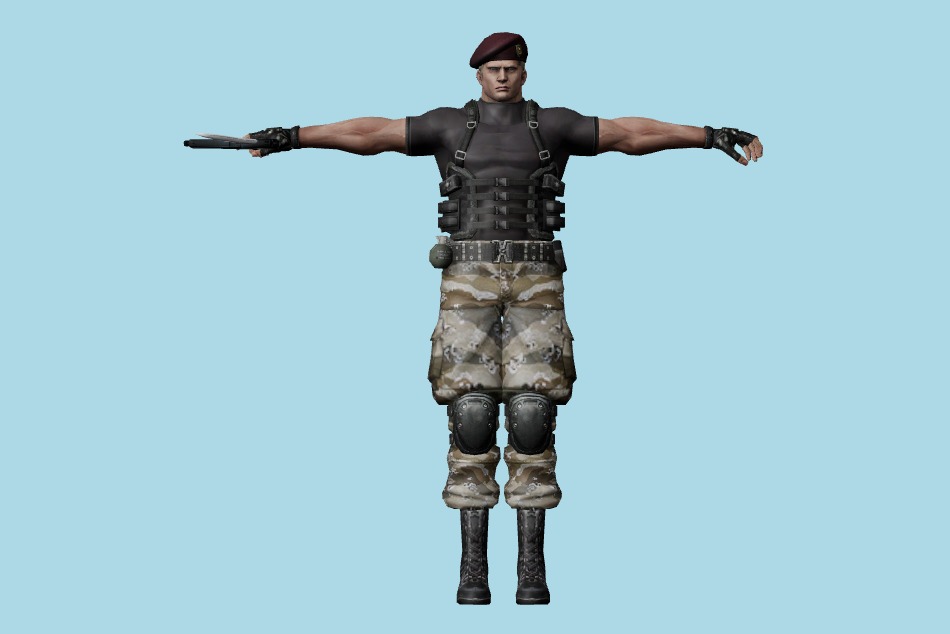 Resident Evil: Chronicles - RE Krauser 3d model