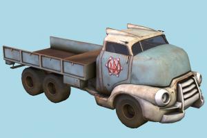 Heavy Truck abandoned, truck, vehicle, old, heavy, rusty, vegas, destroyed, wrecked, lkw, lorry, flatbed, fallout