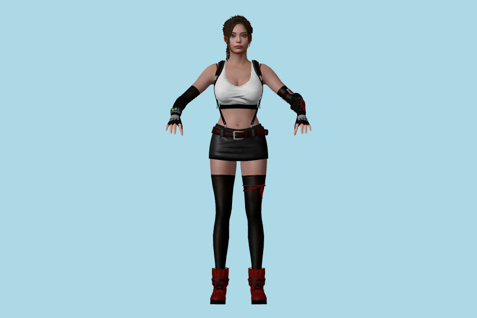 Resident Evil 2 Remake: RE2 Remake Tifa Claire 3d model