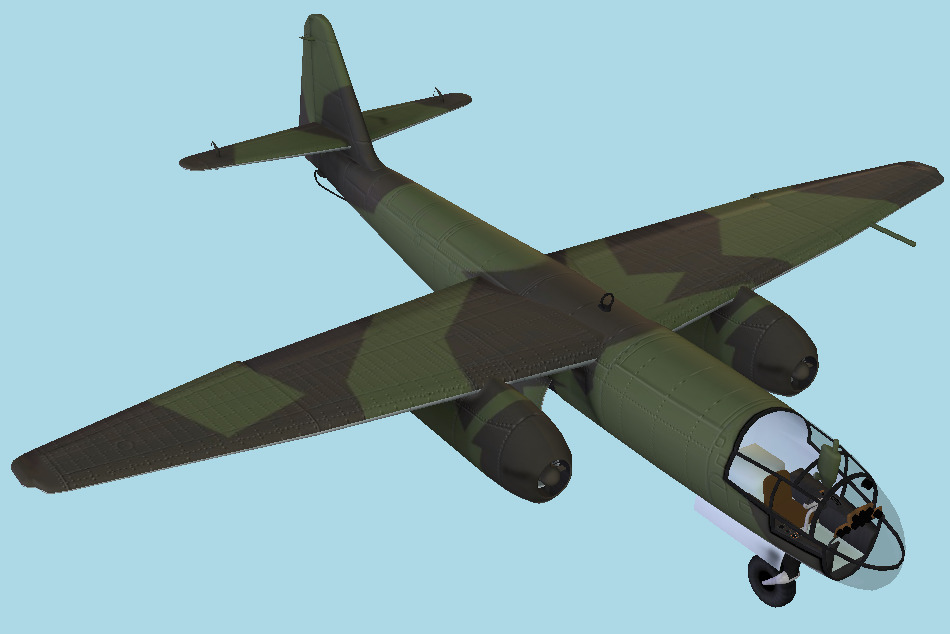Arado AR 234 Military Plane 3d model