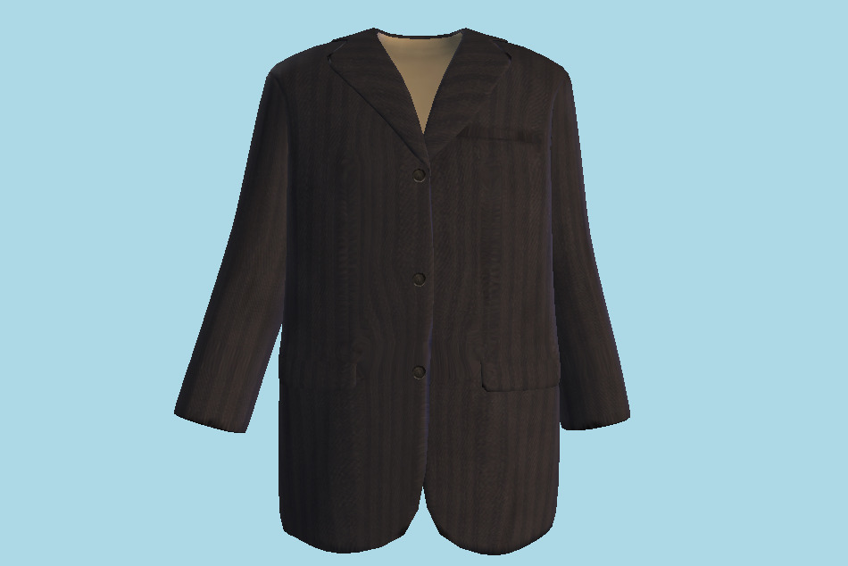 Men`s Suit Coat 3d model