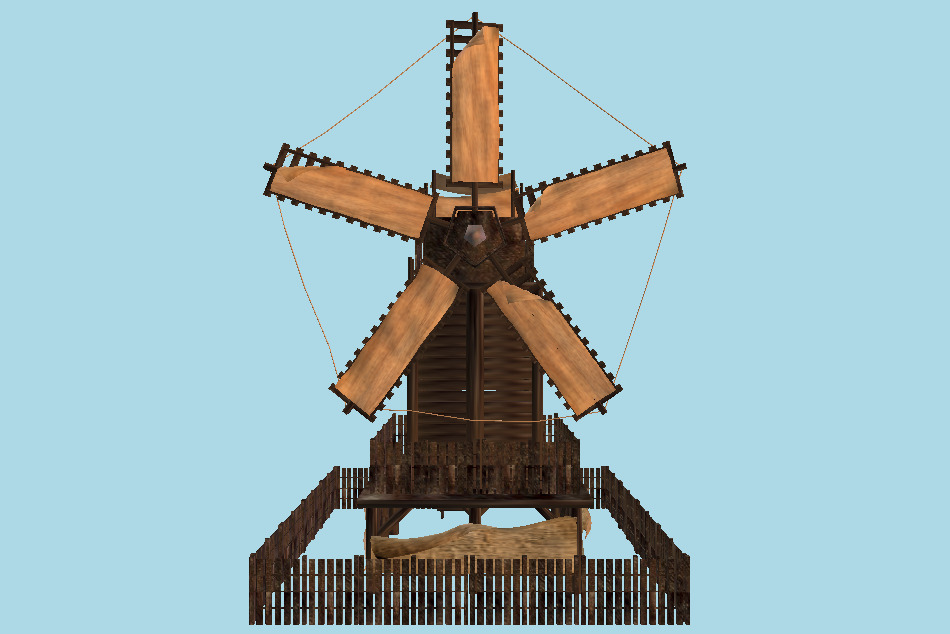Old Windmill House 3d model