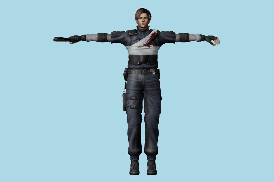 Resident Evil: Chronicles - RE2 Leon Injured 3d model