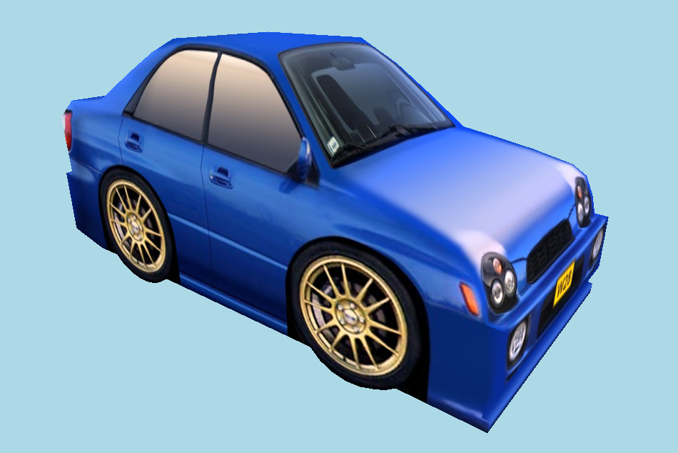 MY SUBARU Low-poly Car 3d model
