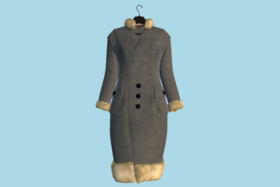 Women Coat 3d model