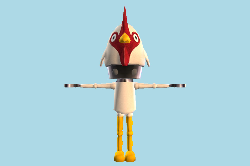 Zip Lash Chibi-Robo Chicken 3d model