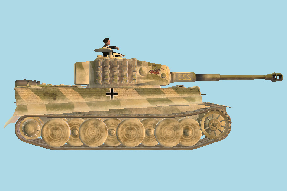 German WW2 Tank 3d model